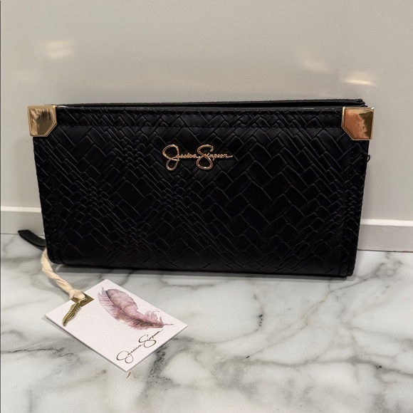Jessica Simpson Handbags - NWT Jessica Simpson "Frankie" Large Clutch Wallet in the color Meteorite